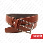کمربند مردانه چرم عسلی لیزارد