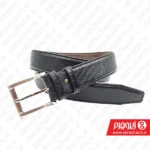 کمربند مردانه چرم مشکی لیزارد