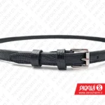 کمربند زنانه چرم لیزارد مشکی