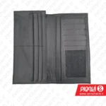 کیف پول و موبایل چرم مشکی داخل کیف