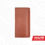 کیف پول و موبایل چرم عسلی به صورت در بسته