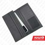 کیف پول و موبایل چرم مشکی داخل کیف با موبایلی ذاخلش