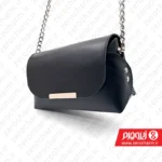 کیف زنانه چرم صاف مشکی