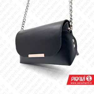 کیف زنانه چرم صاف مشکی