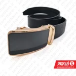 کمربند ریلی مردانه مشکی چرم طبیعی پوست مار