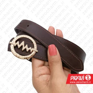 کمربند مجلسی زنانه قهوه ای