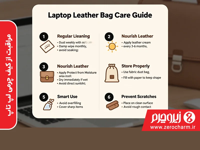 مراقبت از کیف چرمی لپ تاپ