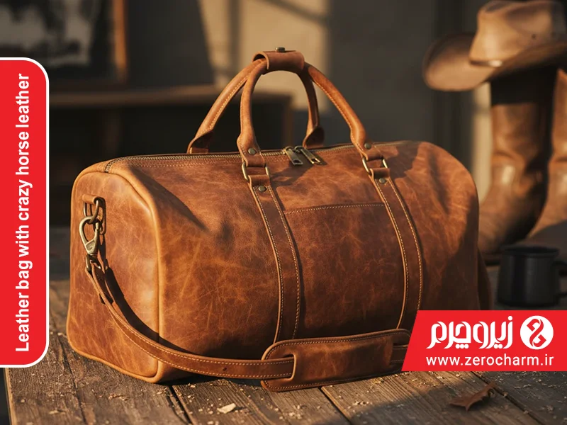 کیف چرمی با چرم اسب دیوانه