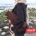 کیف شل جیر زنانه قهوه ای