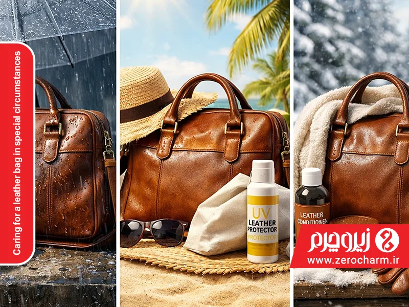 مراقبت از کیف چرم در شرایط خاص