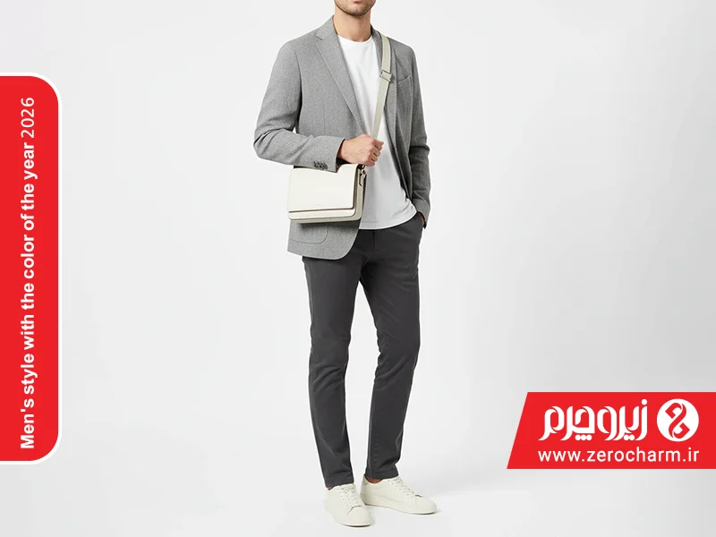 استایل آقایون با کیف و کفش چرمی سفید