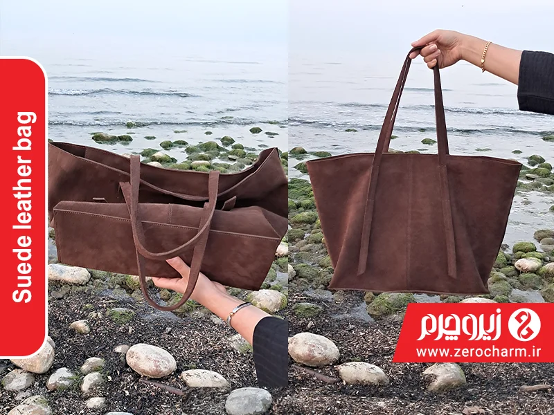 کیف چرم جیر طبیعی بع رنگ قهوه ای مذل شُل