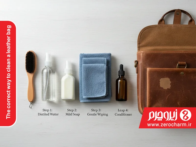 روش صحیح تمیز کردن کیف چرم